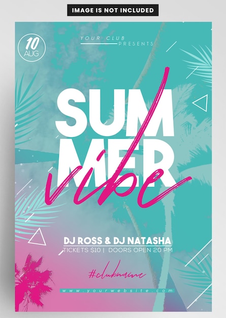 Le Design Du Flyer De La Bannière D'instagram De La Fête D'été