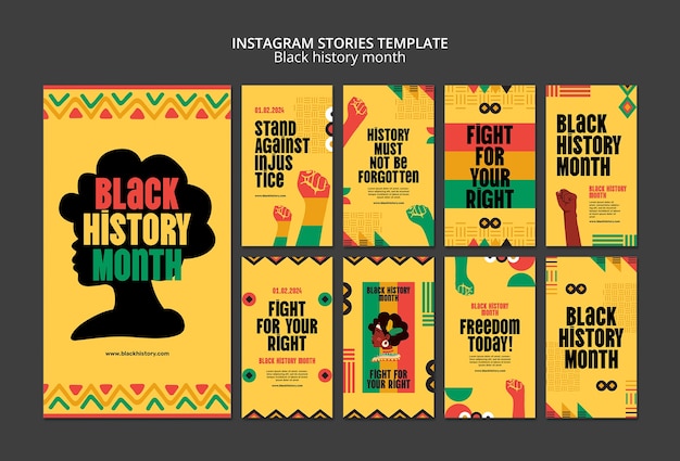Design du modèle du mois de l'histoire noire
