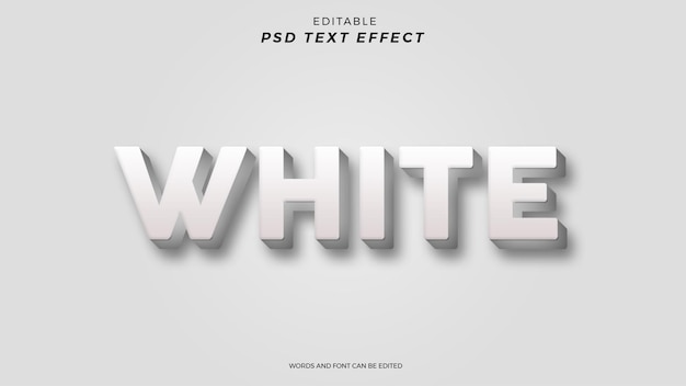 PSD design editável com efeito de texto branco