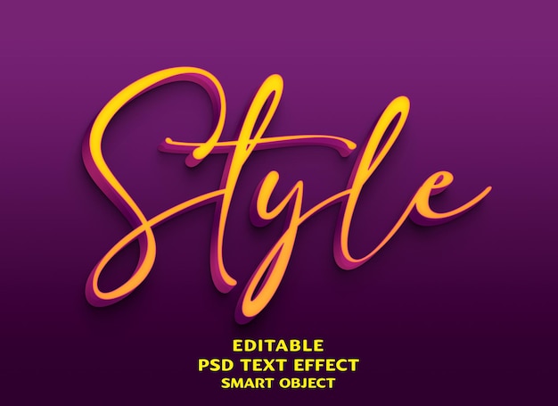 Design d'effet de texte 3D de style