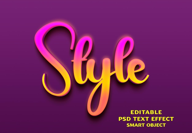 Design d'effet de texte 3D de style