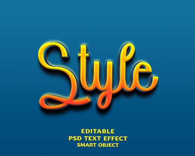 Design d'effet de texte 3D de style