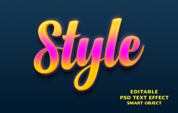 Design d'effet de texte 3D de style