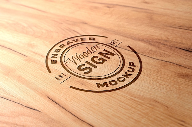 Design effetto logo in legno