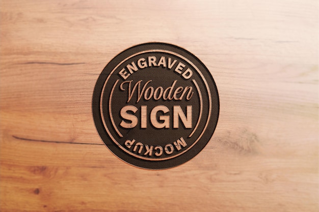Design effetto logo in legno