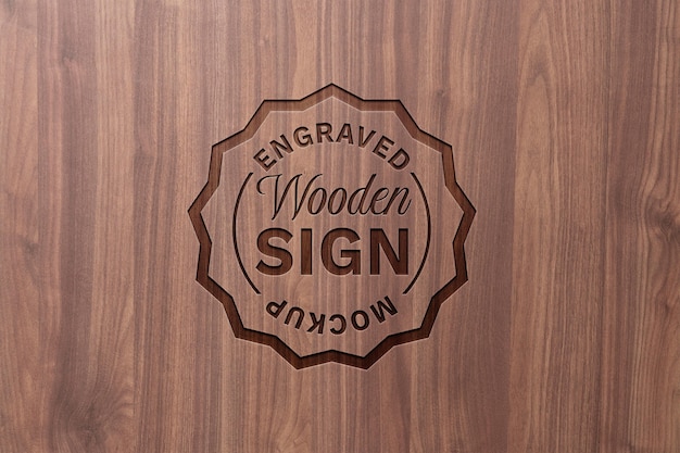 Design effetto logo in legno