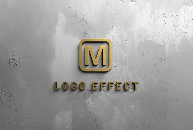 Design effetto logo su pietra cemento