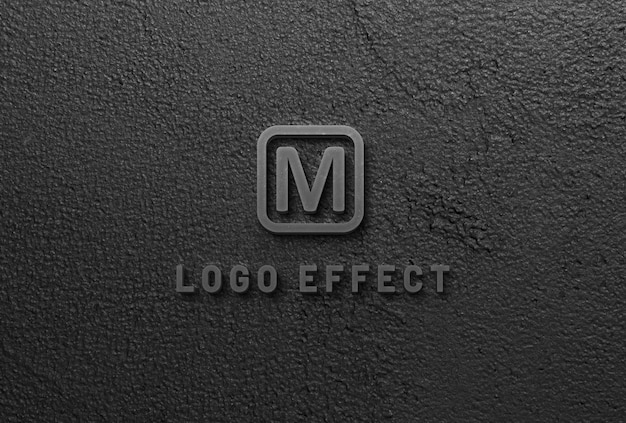 Design effetto logo su pietra cemento