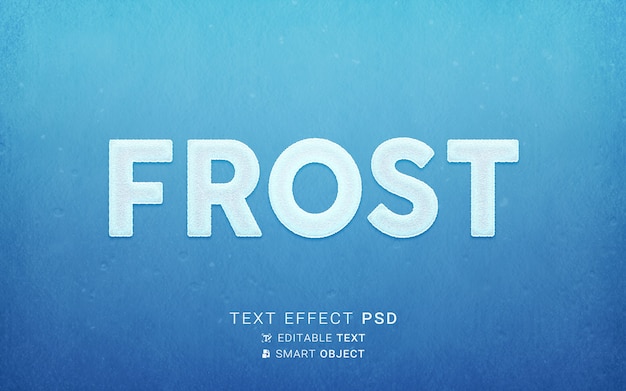 Design effetto testo Frost