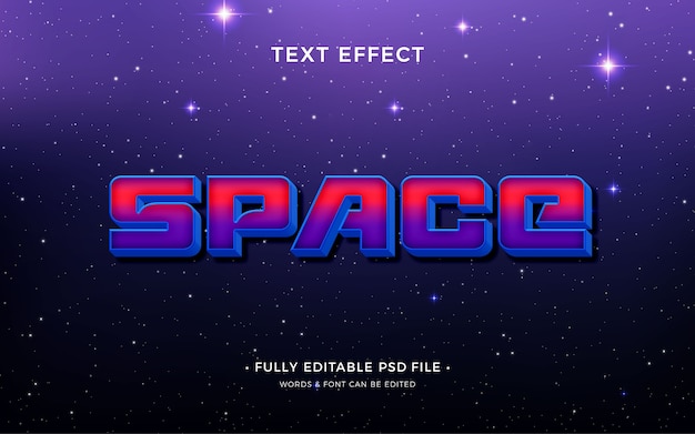 Design effetto testo spaziale