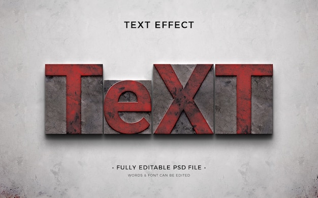Design effetto testo tipografico