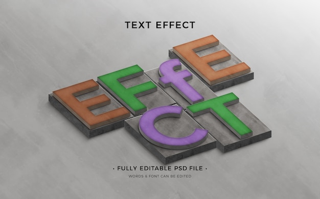 Design effetto testo tipografico