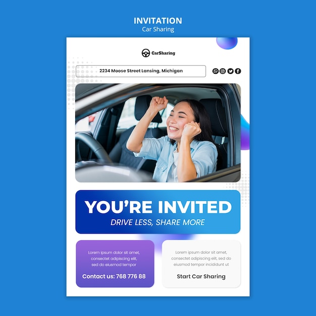 Design einer Carsharing-Vorlage