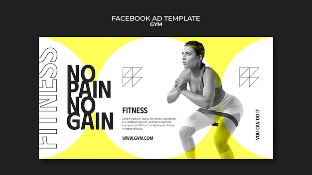 PSD design einer fitnessstudio-vorlage