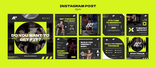 Design einer Fitnessstudio-Vorlage