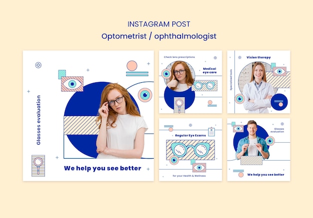 PSD design einer optiker-vorlage