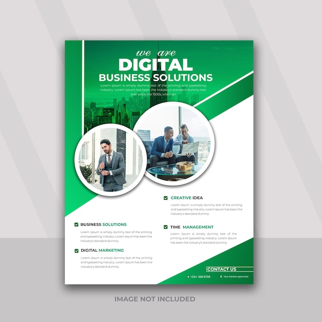 Design élégant de flyer ou d'affiche d'entreprise moderne
