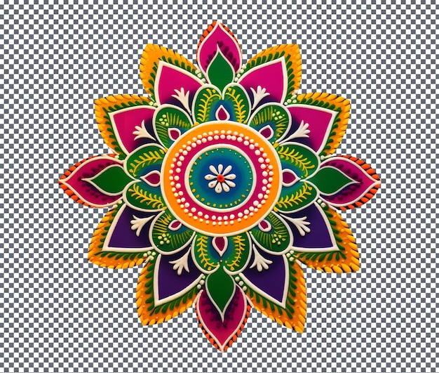 Un Design élégant De Rangoli De Diwali Isolé Sur Un Fond Transparent