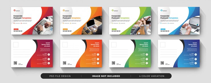 Design elegante de cartão postal de negócios corporativos