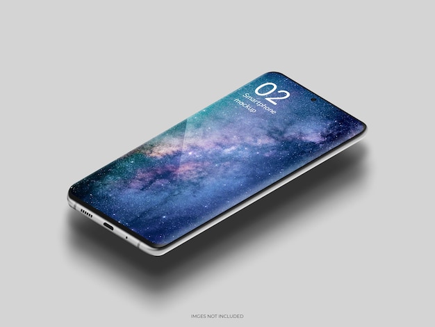 Design elegante de maquete de smartphone