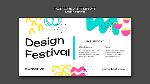 PSD design-festival-facebook-vorlage