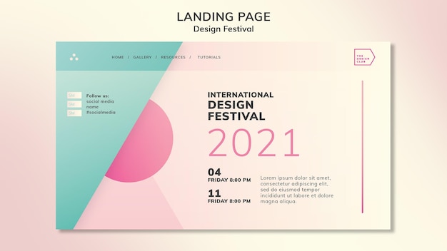 PSD design festival landing page
