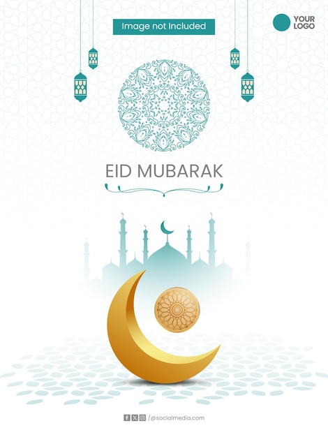 Design für die Feier des Eid Mubarak