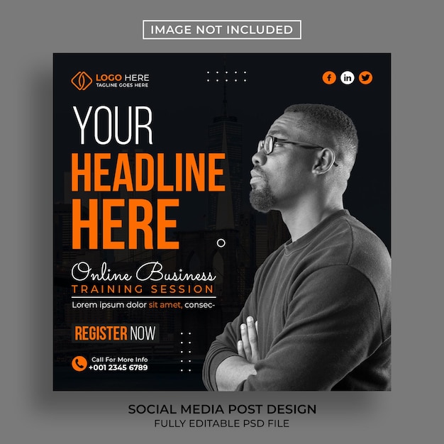 Design für digitales Marketing und Corporate Social Media Post-Vorlagen