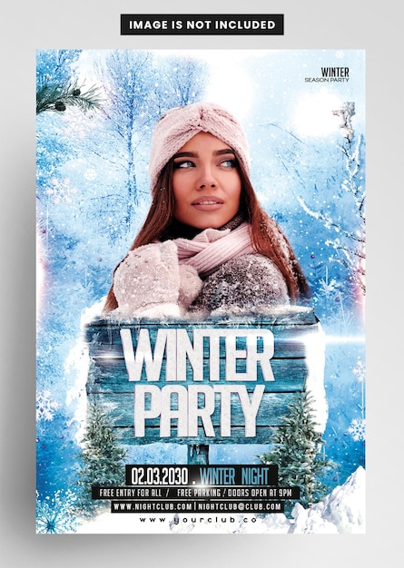 PSD design für winterfeiern.