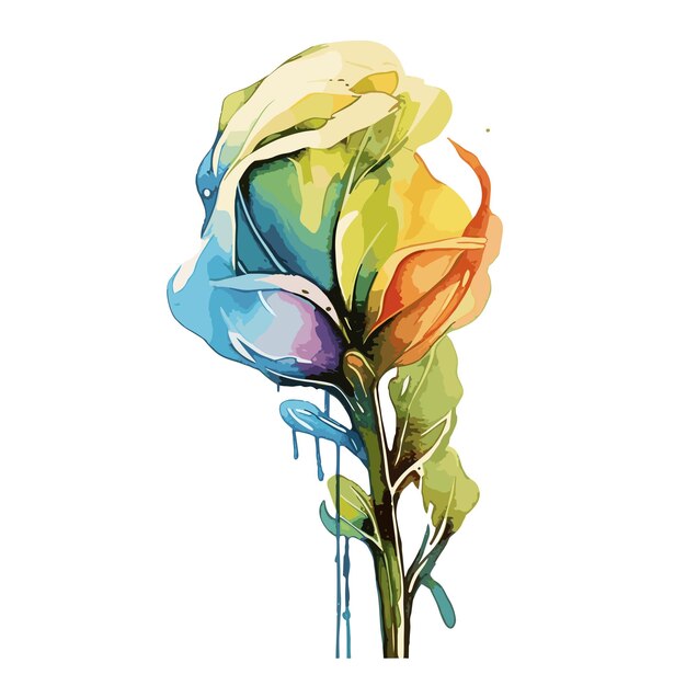 Design gráfico de camiseta aquarela flor ervilha ilustração aquarela png psd
