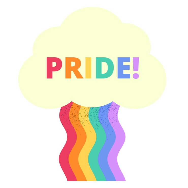 PSD design icona per il mese del pride