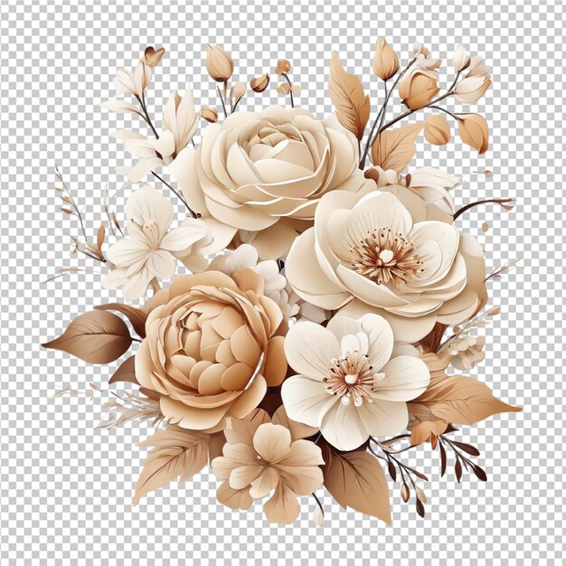 PSD design d'illustration de bouquet de fleurs