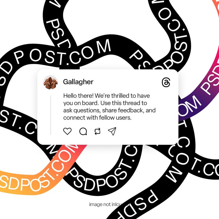 PSD le design d'instagram de psd treads