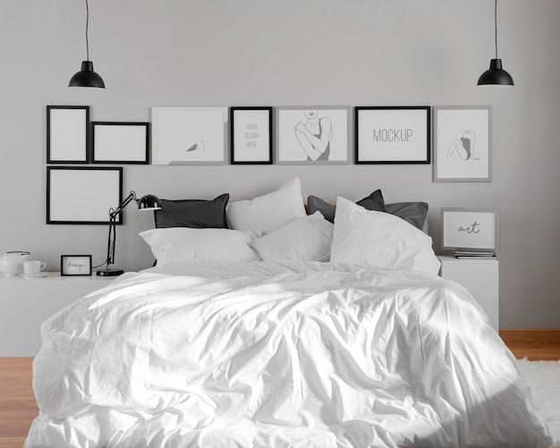 Design d'intérieur avec assortiment de cadres de maquette