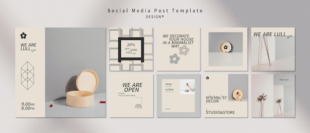 PSD design interieur social media post