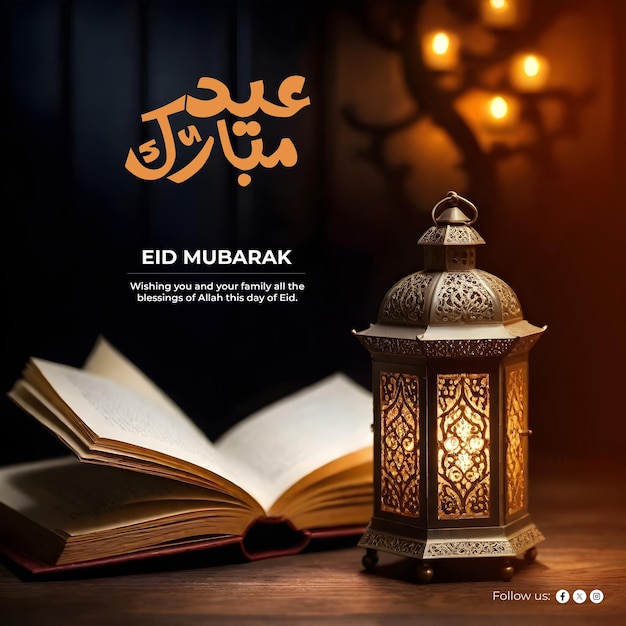 Le Design Islamique D'eid Mubarak Et La Calligraphie Arabe