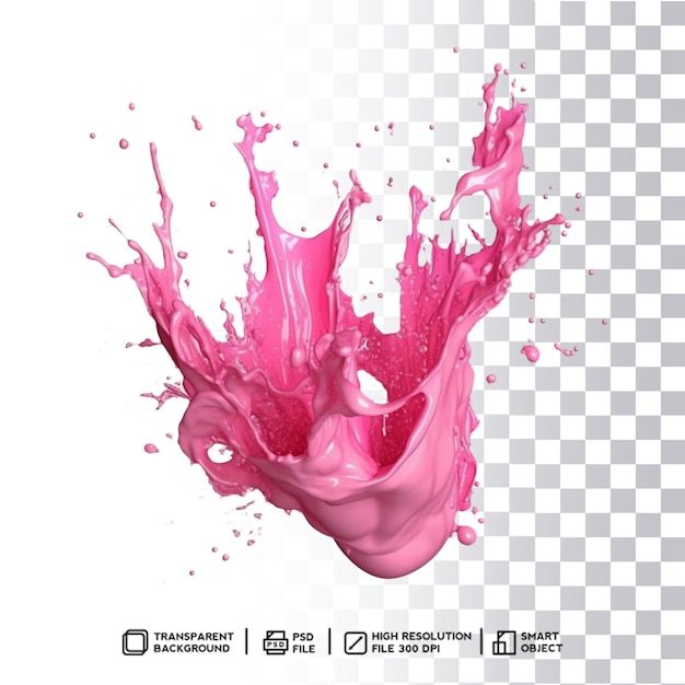 Design liquido rosa trasparente su sfondo trasparente PSD