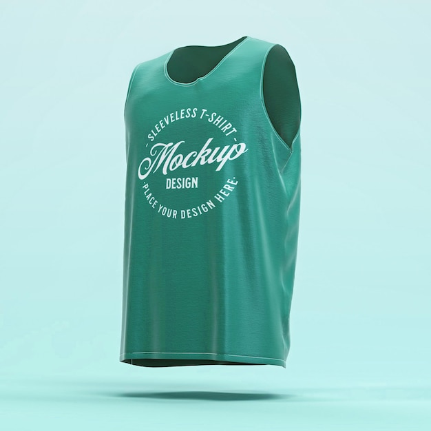 Design de maquette de chemise sans manches rendu en 3D