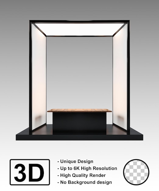 Design de maquette d'événement pour l'exposition de stand de produits