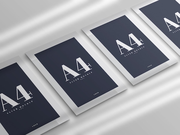 Design minimal mockup flyer a4