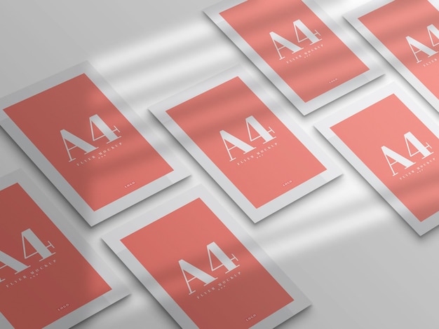 Design minimal mockup flyer a4