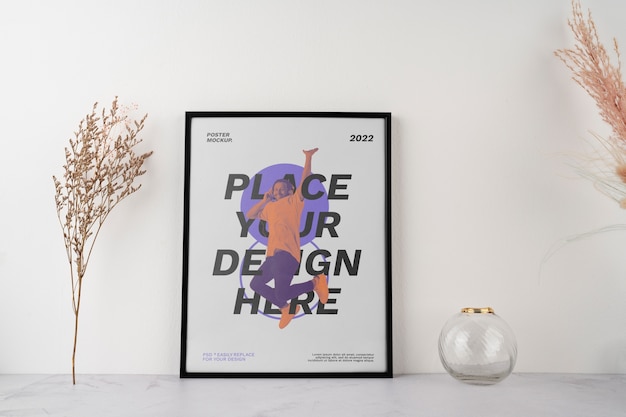 Design minimale del mock-up del poster