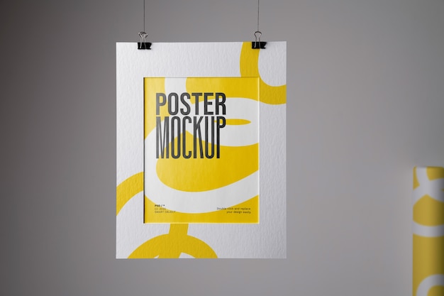 Design minimale del mock-up del poster