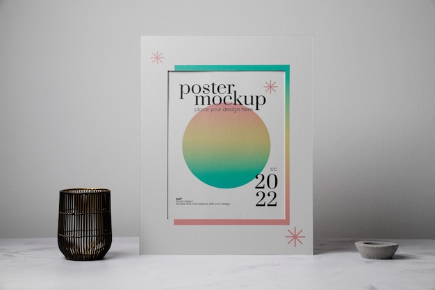 Design minimale del mock-up del poster