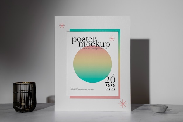 Design minimale del mock-up del poster