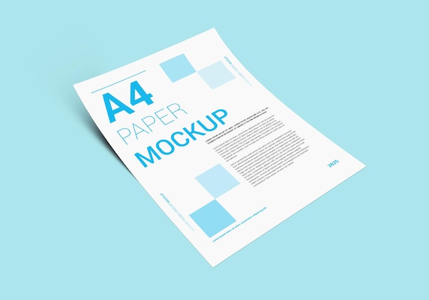 Design minimale per mockup di pagine A4