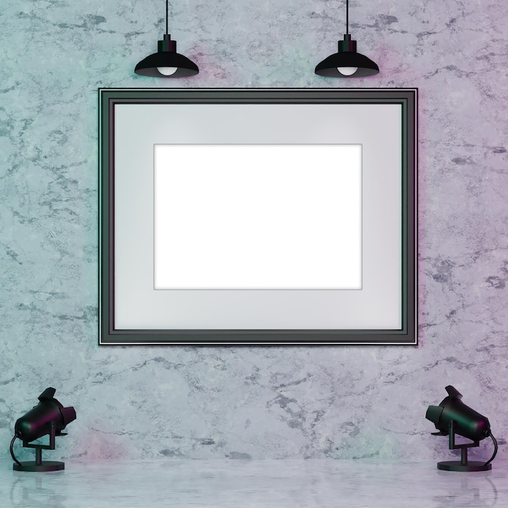 PSD design minimalista con cornici mockup