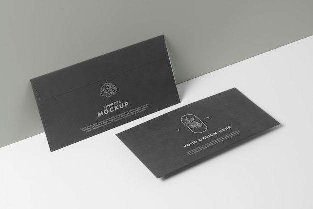 Design minimalista del mock-up della busta