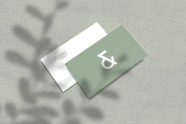 Design minimalista del mockup del biglietto da visita