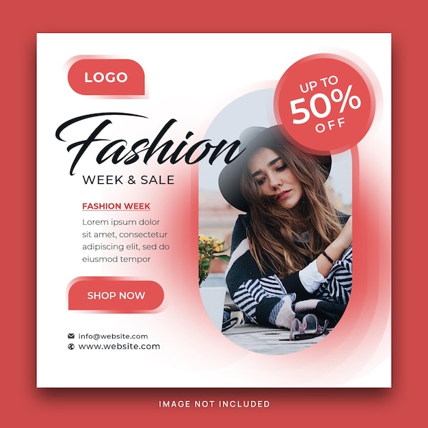 Design minimalista per post sui social media alla moda